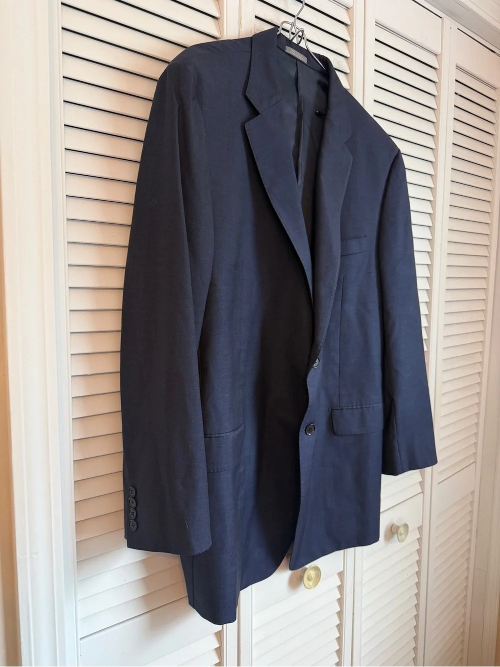 Daniel Cremieux Loro Piana Navy Blue Super 170's Wool Blazer Jacket 48L Linen